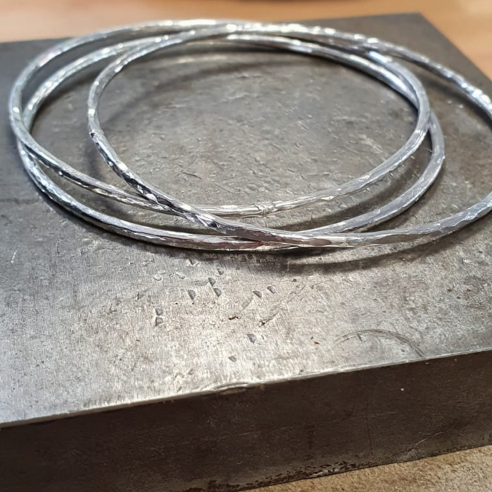 Silver Bangle and Charm Making Workshop Sunday 15th June 10-5pm with Amy Hubbard